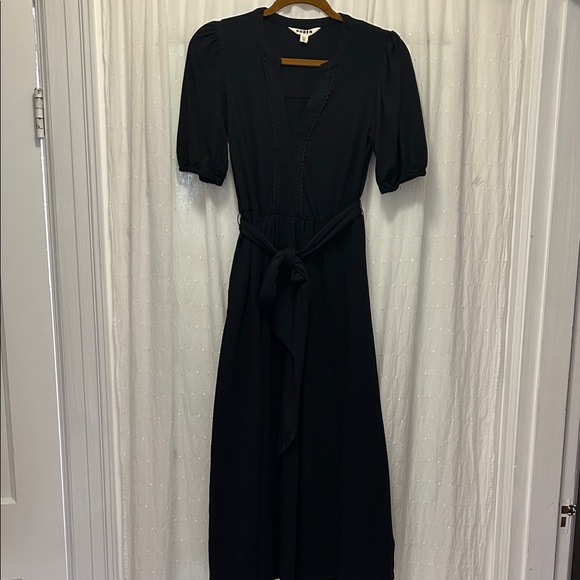Boden Dresses & Skirts - Boden Sofia Trim Jersey Midi Dress Size 4 Black Classic Feminine Minimalist